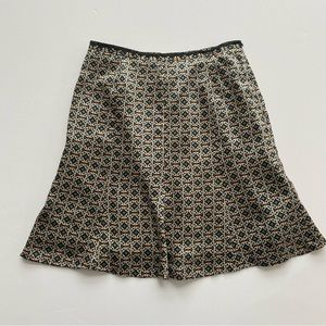 The Limited Vintage Silk A Line Skirt Size 8 Flat Front Lined Multicolored